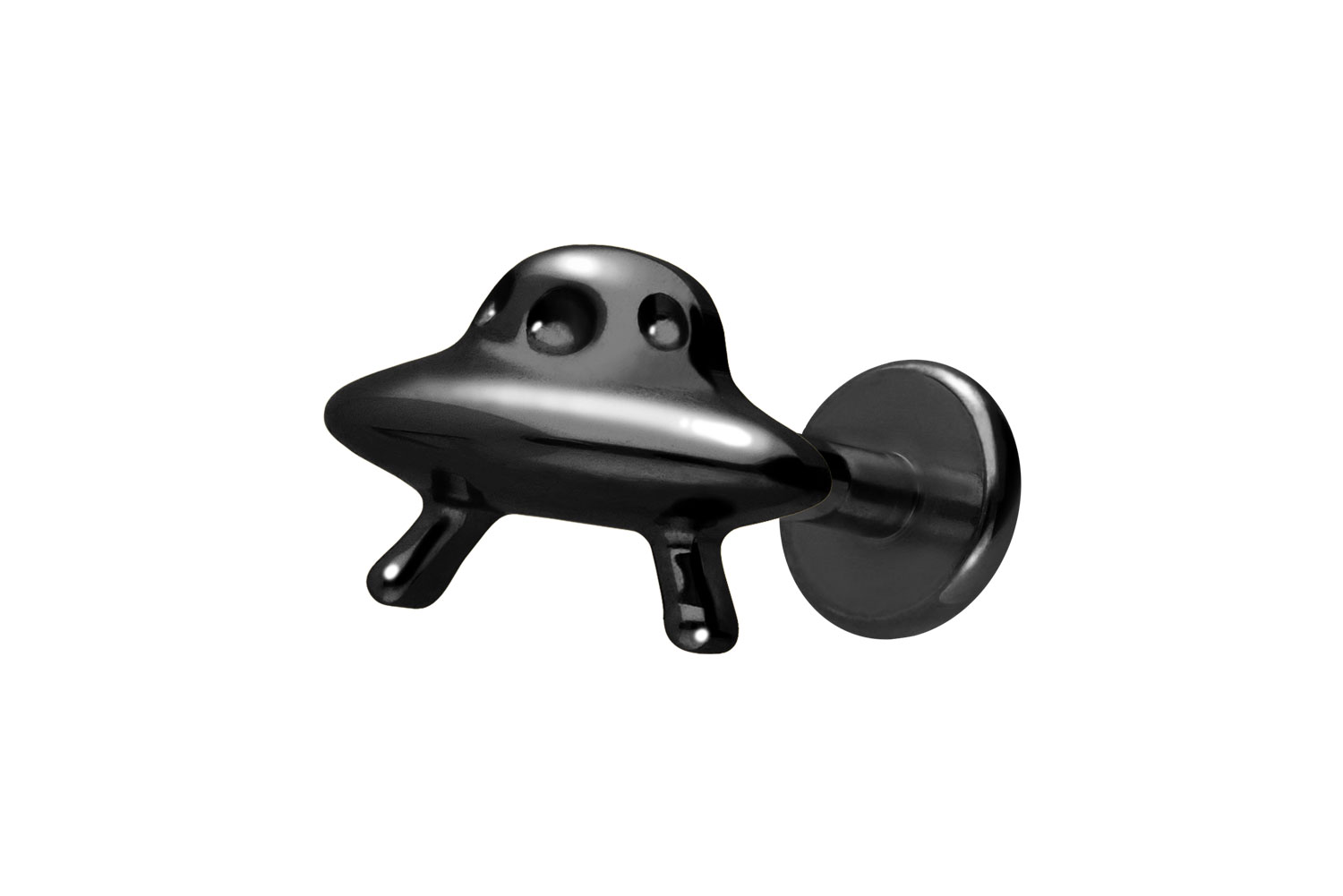 Titan Labret Piercing mit Innengewinde UFO